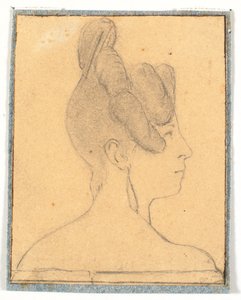 A cabeça da senhora. Perfil à direita de Wilhelm Bendz