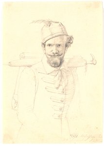 Autorretrato com espinhos de Wilhelm Bendz