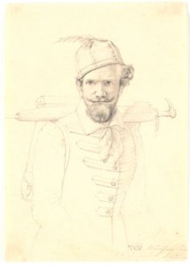 Autorretrato com espinhos de Wilhelm Bendz