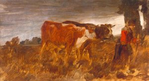 Agricultor com vacas de Wilhelm Busch