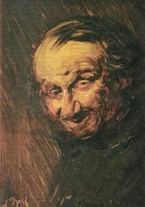 Alemão: The bone man, cabeça de um homem velho de Wilhelm Busch