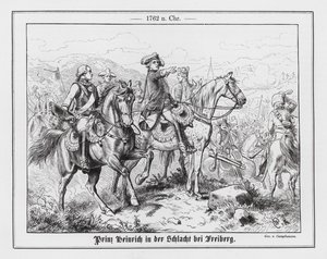 O Príncipe Henrique da Prússia na Batalha de Freiberg