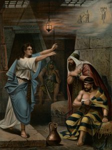 José a interpretar os sonhos dos seus companheiros de prisão (cor litho) de Wilhelm Ebbinghaus