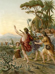 Os batedores da terra de Canaã (cor litho) de Wilhelm Ebbinghaus