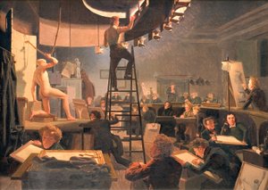 A classe de vida na Academia Real de Belas Artes de Wilhelm Ferdinand Bendz