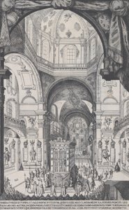 Catafalco de Leopoldo, arquiduque da Áustria, 1646. de Wilhelm Frommer