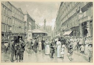 O Graben, praça central do centro de Viena ... de Wilhelm Gause