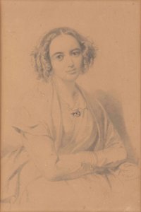 Retrato do compositor Fanny Hensel née Mendelssohn 1805-1847, 1847. de Wilhelm Hensel