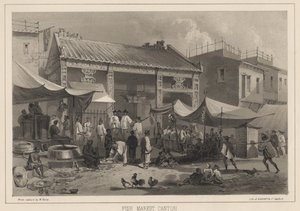 Cantão do Mercado de Peixe, 1855 de Wilhelm Joseph Heine