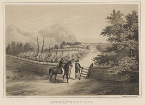 Longwood, do portão, Santa Helena, 1855 de Wilhelm Joseph Heine