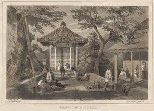 Templo dos navegantes em Simoda, 1855 de Wilhelm Joseph Heine