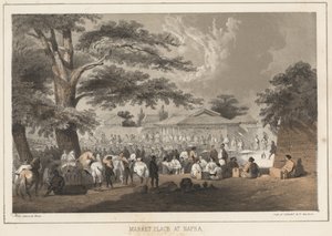 Market Place em Napha, 1855 de Wilhelm Joseph Heine