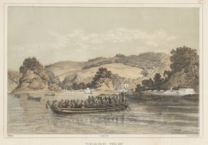 To-Ri-Ga-Sa-Ki, Baía de Yedo, 1855 de Wilhelm Joseph Heine
