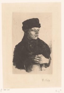 Rapaz camponês com jarro de Wilhelm Maria Hubertus Leibl (signed by artist)