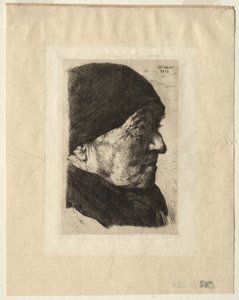 Cabeça de um camponês, 1874. de Wilhelm Maria Hubertus Leibl
