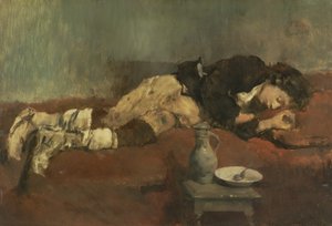 Savoyard Boy Sleeping, 1869 (painel) de Wilhelm Maria Hubertus Leibl