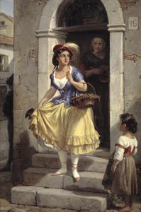 Uma italiana a caminho do carnaval de Wilhelm Marstrand