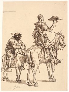 Dom Quixote considera seu capacete de Wilhelm Marstrand