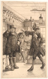 Erasmus Montanus prova que Per Degn é um galo de Wilhelm Marstrand