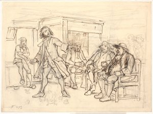Erasmus Montanus debate com Per Degn de Wilhelm Marstrand