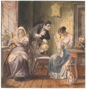 Uma visita (Uma visita da vida cotidiana) de Wilhelm Marstrand