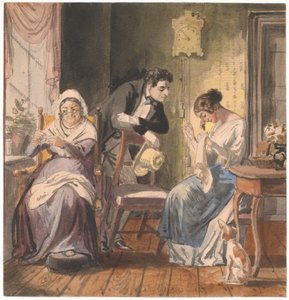 Uma visita (Uma visita da vida cotidiana) de Wilhelm Marstrand
