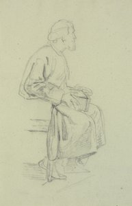 Estudos de figuras. velho sentado de Wilhelm Marstrand