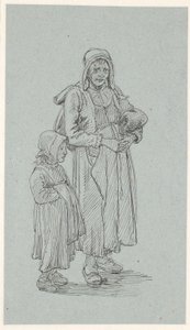 Velha esposa sueca e garotinha de Wilhelm Marstrand