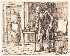 O avarento e a pobre esposa de Wilhelm Marstrand