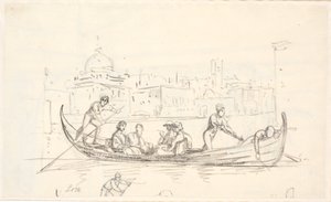 Gôndola com dois remadores de Wilhelm Marstrand