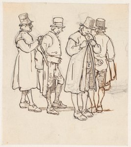 Grupo de quatro fazendeiros suecos de Wilhelm Marstrand