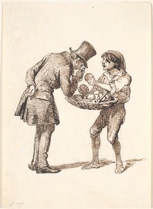 Vendedor de laranja italiano e o cliente crítico de Wilhelm Marstrand