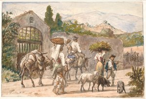 Camponeses a caminho de Roma de Wilhelm Marstrand