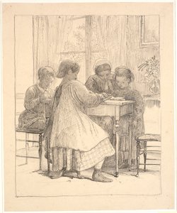 Leitura do dever de casa de Wilhelm Marstrand
