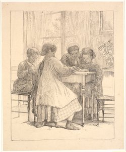 Leitura do dever de casa de Wilhelm Marstrand