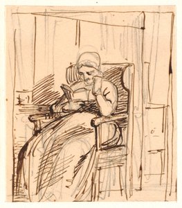 Velha senhora lendo de Wilhelm Marstrand