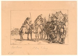 1º Livro 5º Canção de Peer Paar. O oficial de justiça de Anholt e Jens Blok reúnem suas tropas de Wilhelm Marstrand