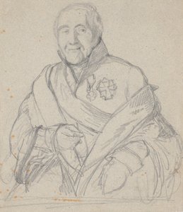 Estudo de retrato do Conselheiro Privado Bornemann de Wilhelm Marstrand