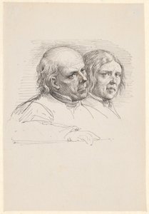 Estudo de retrato de dois agricultores suecos