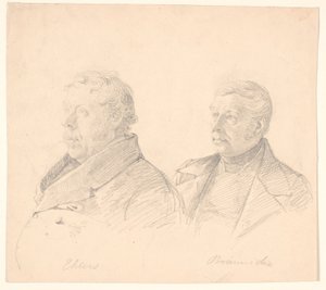 Retratos de dois cidadãos de Roskilde "Ehlers" e "Brünniche de Wilhelm Marstrand
