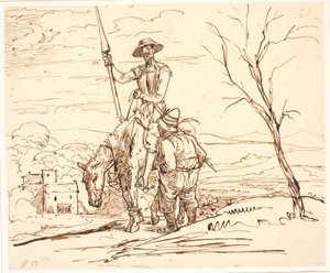 Sancho Pança conta a história das cabras de Wilhelm Marstrand
