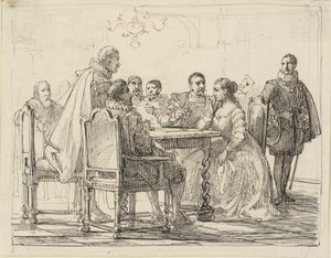 Cena da empresa, Chr. tempo de IV de Wilhelm Marstrand