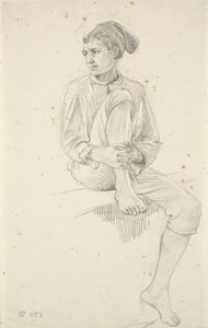 Pescador sentado de Wilhelm Marstrand