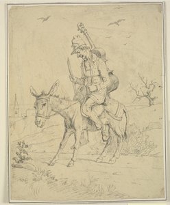 Violinista em um burro de Wilhelm Marstrand