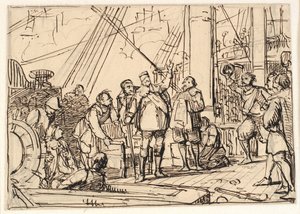 Rascunho para a pintura em Chr. Capela do 4.º em Roskilde "Chr. 4. sobre a Trindade" de Wilhelm Marstrand