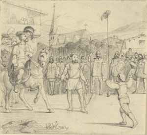 Wilhelm Tell atirou na maçã da cabeça de seu filho