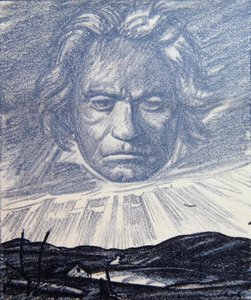 Um tributo ao génio de Beethoven, ilustração da revista 