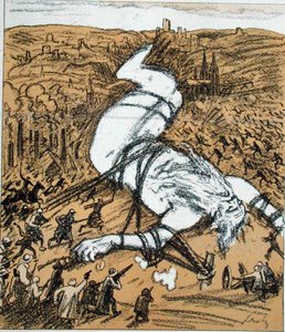 Padre Reno, caricatura da ocupação do Ruhr pelos franceses, de 