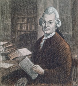 Retrato de Gotthold Ephraim Lessing (1729-81), ilustração da revista 