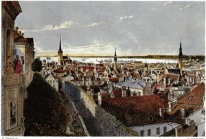 Vista de Reval, cerca de 1855 de Wilhelm Siegfried Stavenhagen